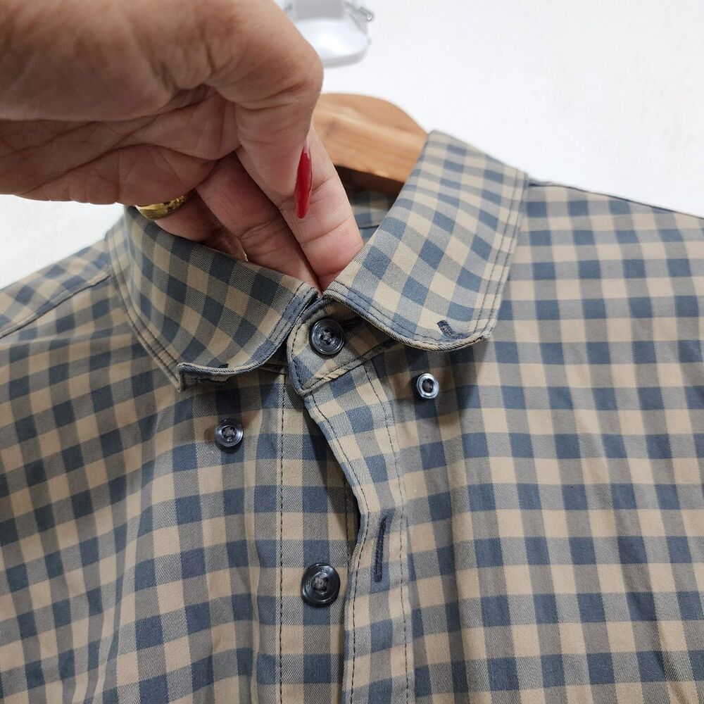5.11 Tactical Covert Flex Shirt Long Sleeve Snap Plaid Blue Beige Mens Large L - Picture 4 of 16
